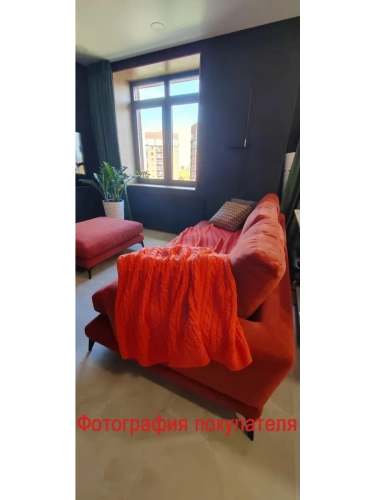 Плед 160х220 покрывало на диван кровать вязаный хлопок 100% фото 11