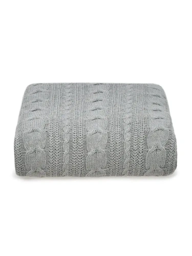 Плед 220х240 на кровать диван покрывало вязаный Хлопок 100 % фото 6