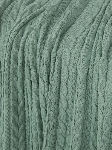 Плед 160х220 покрывало на диван кровать вязаный хлопок 100% фото 2