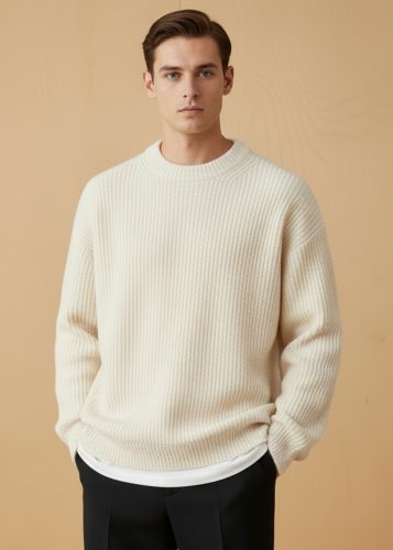 Свитер оверсайз теплый вязаный джемпер