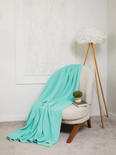 Плед 150х200 покрывало на диван кровать вязаный детский фото 3