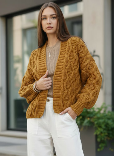 Кардиган женский укороченный летний оверсайз фото 2