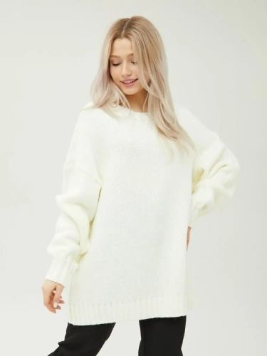 Свитер женский оверсайз шерстяной Кофта свободного Джемпер фото 4