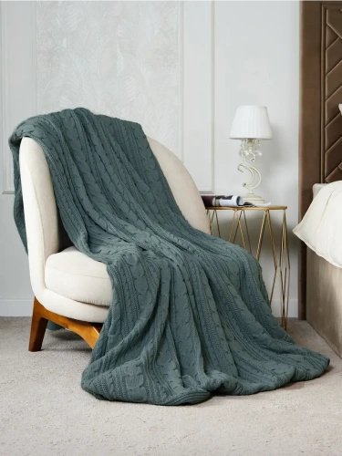 Плед 150х200 покрывало на диван кровать вязаный детский фото 5