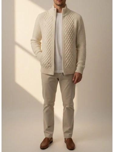 Кардиган мужской на молнии Жакет вязаный шерстяной Кофта фото 4