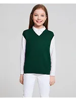 Жилет для девочки мальчика зеленый жилетка школьный