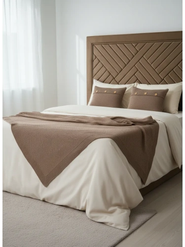 Наволочка декоративная вязаная для подушки 45 x 45 см хлопок фото 2