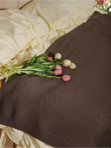 Плед 220х240 на кровать диван покрывало вязаный Хлопок 100 % фото 6