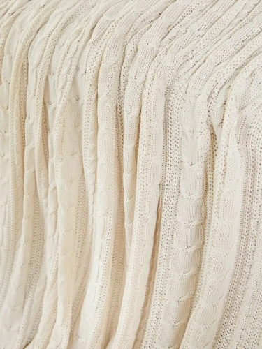 Плед 220х240 на кровать диван покрывало вязаный Хлопок 100 % фото 4