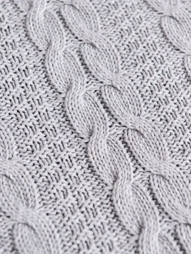 Плед 180x220 на кровать диван покрывало вязаный хлопок 100% фото 5