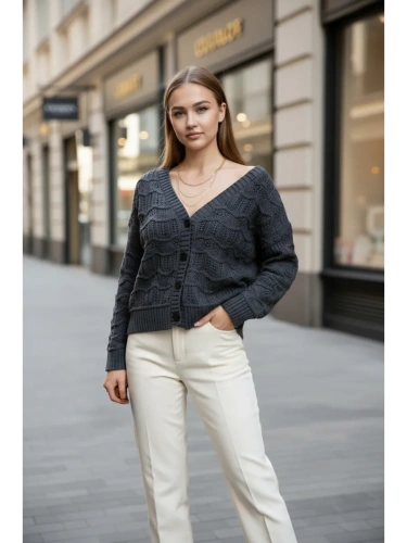 Кардиган женский кроше укороченный оверсайз фото 3