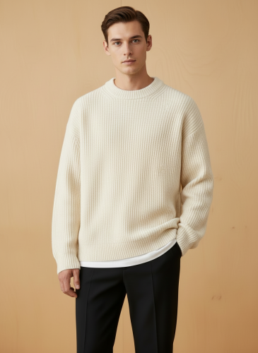 Свитер оверсайз теплый вязаный джемпер фото 4