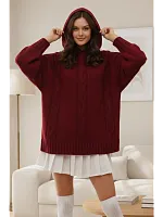 Худи оверсайз с капюшоном шерстяной Кофта длинный Свитер