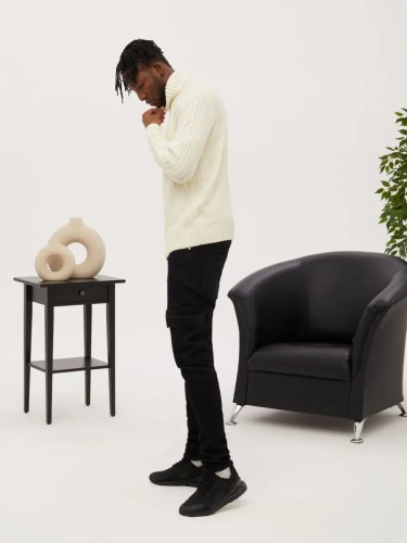 Свитер мужской с горлом теплый шерстяной фото 4