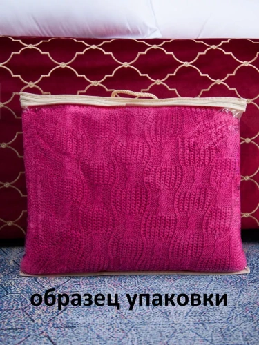 Плед 200х220 на кровать диван покрывало вязаный Хлопок 100 % фото 9