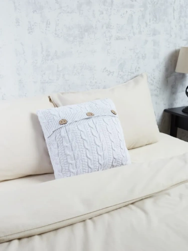 Плед 200x220 на кровать диван покрывало вязаный хлопок 100% фото 7