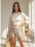 Шорты женские летние Пляжные кроше короткие