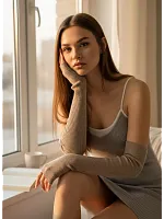 Митенки длинные кофе перчатки без пальцев гетры на руки