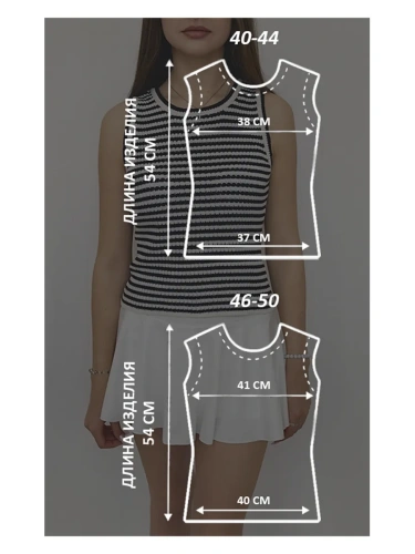 Топ майка вязаный в полоску женский фото 8