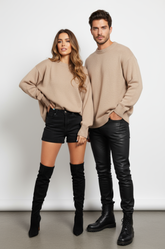 Свитер оверсайз женский и мужской теплая унисекс фото 4