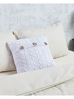 Наволочка декоративная вязаная для подушки 45 x 45 см хлопок