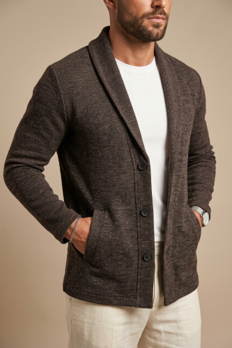 Кардиган на пуговицах длинный повседневный накидка удлиненный фото 2