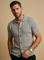 Кардиган мужской вязаный черный Old Money