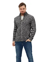 Кардиган мужской на молнии Жакет вязаный шерстяной Кофта