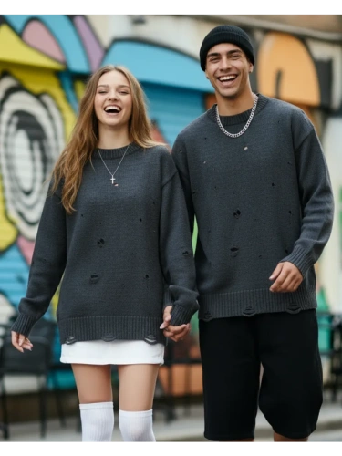 Свитер оверсайз рваный женский и мужской теплая унисекс фото 5