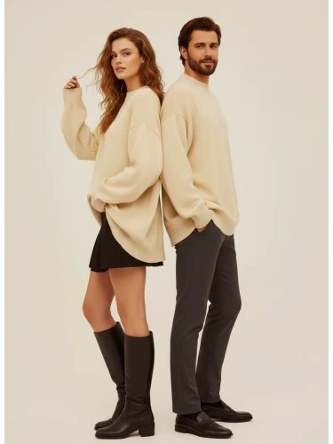 Свитер оверсайз женский и мужской теплая унисекс фото 8