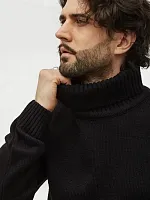 Свитер мужской с горлом теплый шерстяной