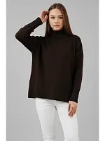 Свитер оверсайз с горлом теплый шерстяной Джемпер