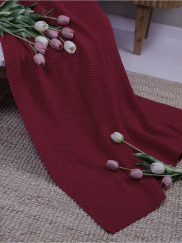 Плед 200х220 на кровать диван покрывало вязаный Хлопок 100 % фото 4