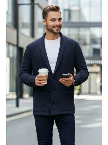 Кардиган на пуговицах длинный повседневный накидка удлиненный фото 2