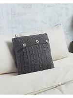 Наволочка декоративная вязаная для подушки 45 x 45 см хлопок