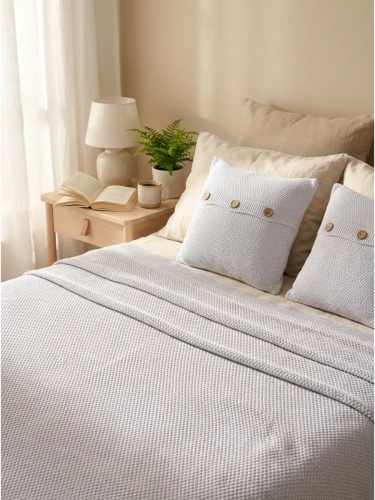 Плед 180х220 на кровать диван покрывало вязаный Хлопок 100 % фото 10