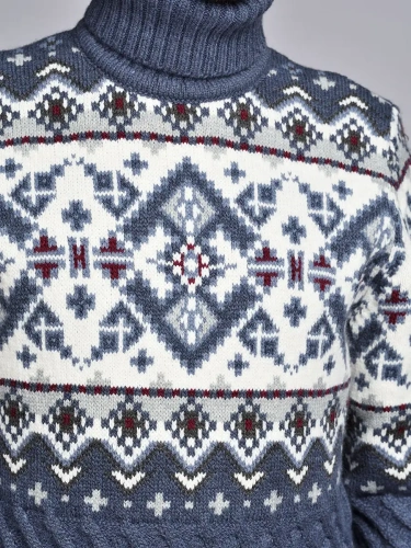 Свитер мужской с горлом теплый шерстяной фото 2