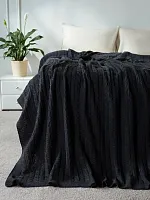 Плед 220x240 на кровать диван покрывало вязаный хлопок 100%