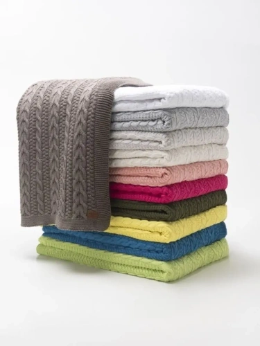 Плед 160х220 покрывало на диван кровать вязаный хлопок 100% фото 8