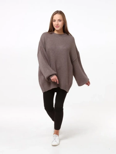 Свитер женский оверсайз шерстяной Кофта свободного Джемпер