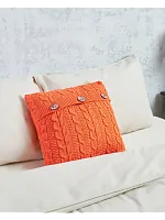 Наволочка декоративная вязаная для подушки 45 x 45 см хлопок