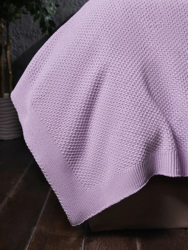 Плед 180х220 на кровать диван покрывало вязаный Хлопок 100 % фото 4