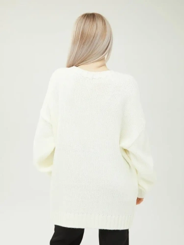 Свитер женский оверсайз шерстяной Кофта свободного Джемпер фото 3