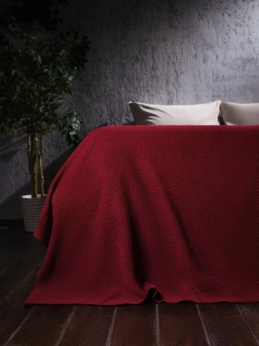 Плед 200х220 на кровать диван покрывало вязаный Хлопок 100 % фото 2