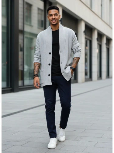 Кардиган на пуговицах длинный повседневный накидка удлиненный фото 5