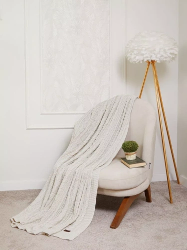 Плед 200х220 на кровать диван покрывало вязаный Хлопок 100 % фото 3