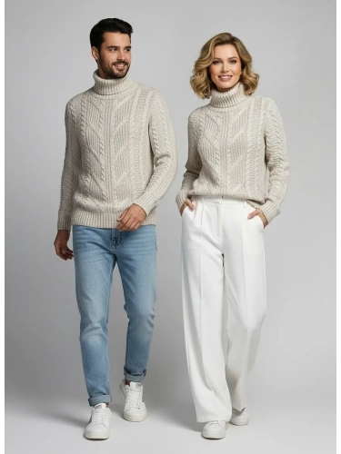 Свитер мужской с горлом теплый шерстяной фото 2