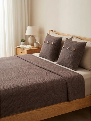 Наволочка декоративная вязаная для подушки 45 x 45 см хлопок