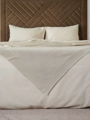 Плед 220х240 на кровать диван покрывало вязаный Хлопок 100 % фото 5