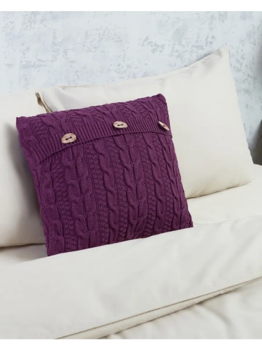 Наволочка декоративная вязаная для подушки 45 x 45 см хлопок